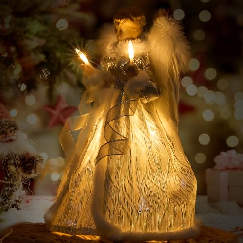 GENMOUS Angel Christmas Tree Topper