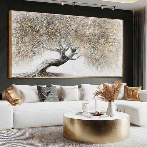 Tree Canvas Wall Art Nature Posters Vintage Hanging Wall Decor 32"x70" Decorations for Living Room Framed Art for Dining Room Area