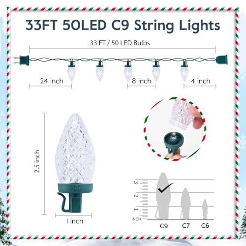 C9 LED Christmas String Lights (2 Count)