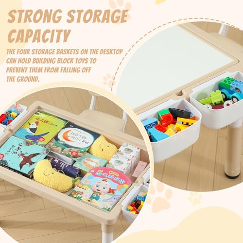 Multi Functional Kids Table and 2 Chairs Set (3 Count)