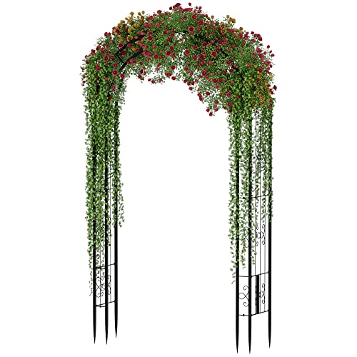 8.5ft Metal Garden Arch Trellis for Climbing Plants