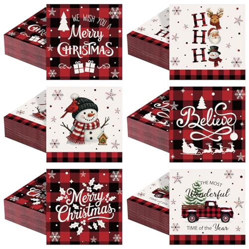 240 Pcs Christmas Paper Napkins Merry Christmas (240 Count)