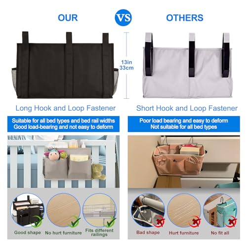 Caddy Hanging Organizer Bedside Storage Bag for Bunk and Hospital Beds