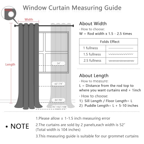 100% Blackout Curtains for Girls Bedroom 80 Inches Long Total Light Blocking Curtains for Living Room 2 Panels Grommet Room Darkening Window Drapes with Purple Pom Pom Sheer 50W x 80L (2 Count)
