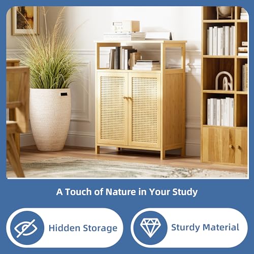 Rattan Bathroom Storage Cabinet