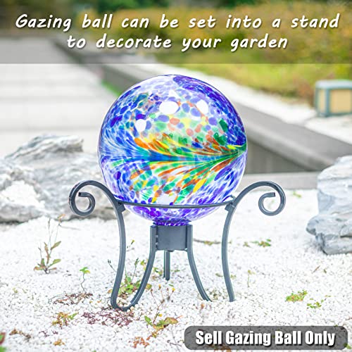 Gazing Ball Glass Gazing Balls Garden Globe Outdoor Decor 10" Blue