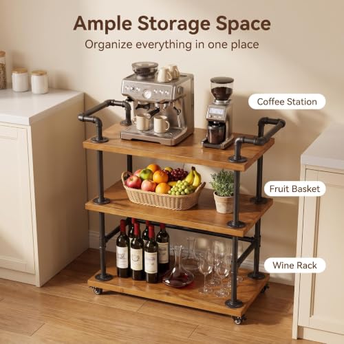 Industrial Pipe Bar Carts