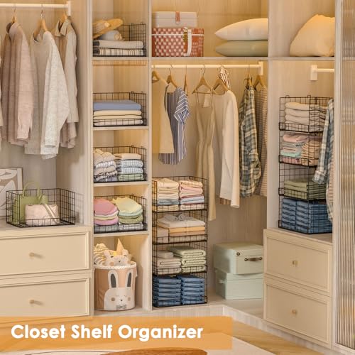 8 Tier Stackable Closet Organizers and Storage Shelves