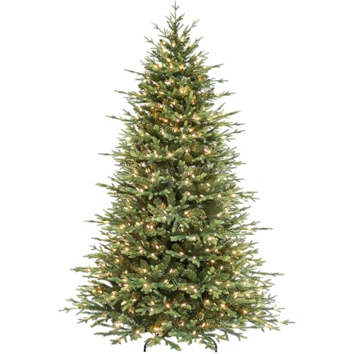 7.5 ft Prelit Christmas Tree with Realistic PE Foliage