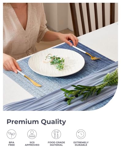 Gradient Blue Woven Placemats Set of 6 (3 Count)