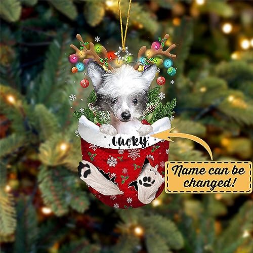 Chinese Crested Dog Christmas Ornament