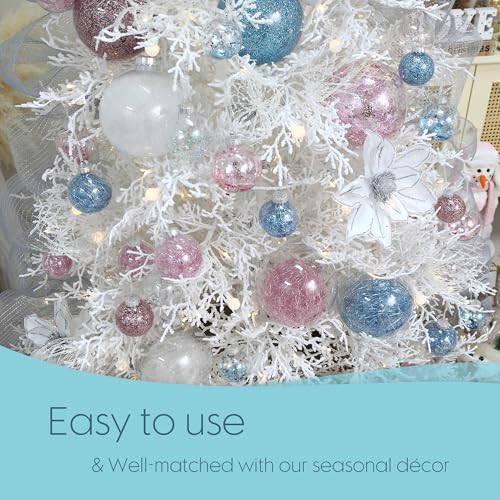 30 Pack Clear Christmas Ball Ornaments with Fillers (30 Count)