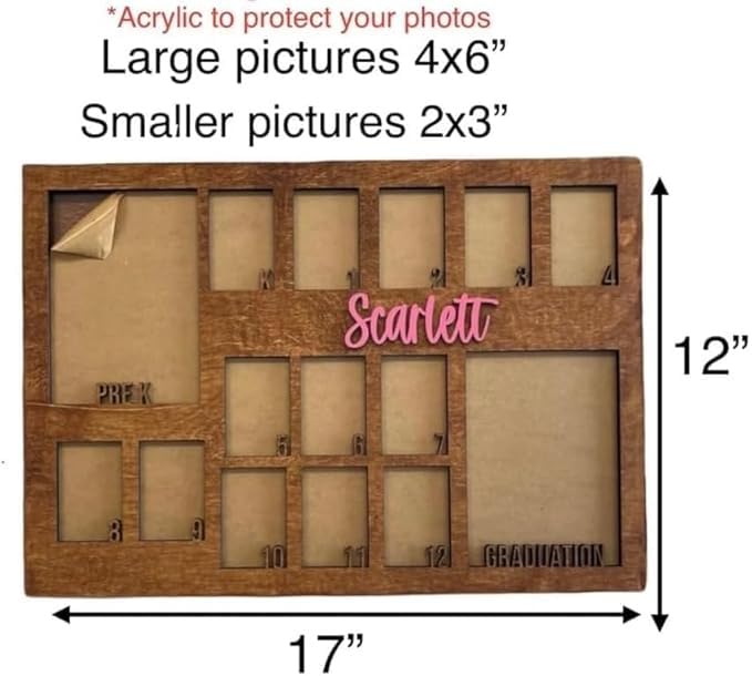 School Years Picture Frame Kids School Frame Graduation Photo holder K