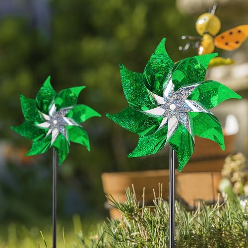 10 Pack Reflective Pinwheels Holiday Decor (10 Count)