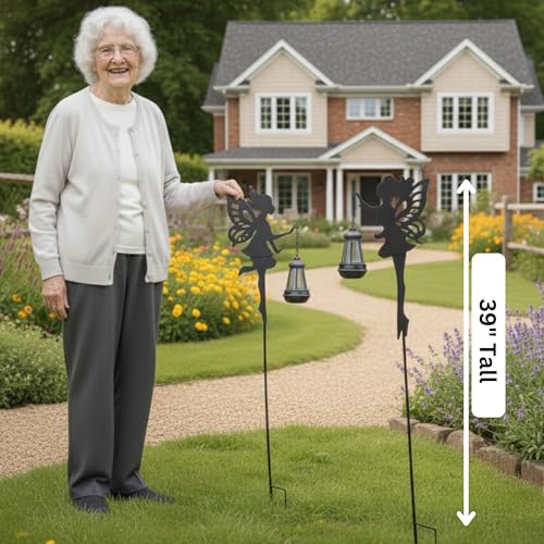 Solar Fairy Garden Accessories Outdoor 1 Pair (2 Count)