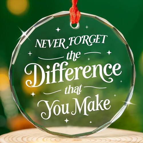 Never Forget The Difference You Make Ornament Thank You Gifts
