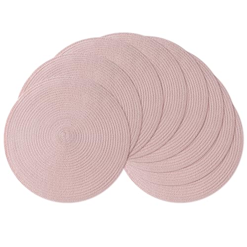 Round Placemats Heat and Slip Resistant Cotton Table Mats (6 Count)
