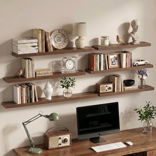 12 Inch Floating Shelves Wall Mounted for Display (2 Count)