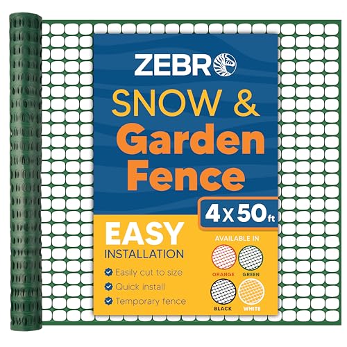 4' x 50' Green Plastic Garden Fence Roll (28800 sq inch)