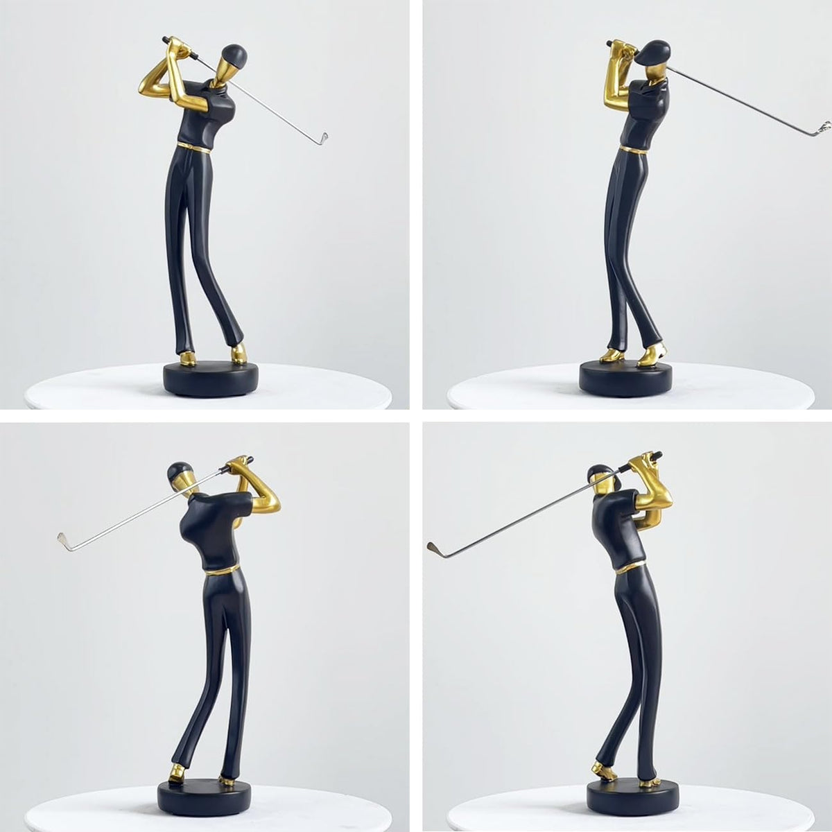 Golfer Figurine Statue Golf Sculpture Modern Home Decor 9.4 Inch