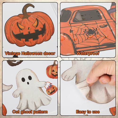 Vintage Halloween Window Clings 6 Sheets (6 Count)