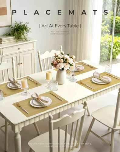 Gold Frame Placemats Set of 4 (4 Count)