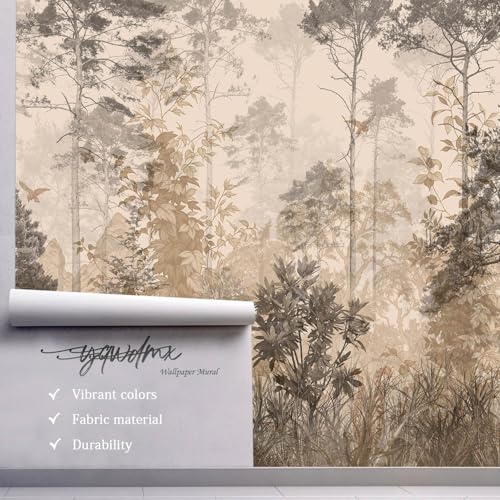 Vintage Forest Natural Wall Bedroom Mural XT18 M 140" x 91"