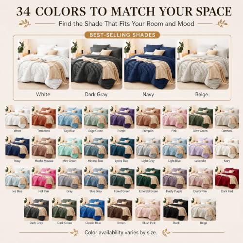 Twin XL Comforter Set 5 Pieces Burnt Orange Seersucker Bed in a Bag
