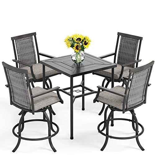 5 Piece Outdoor Patio Bar Set