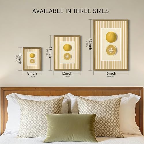Yellow Lemon Canvas Wall Art Framed