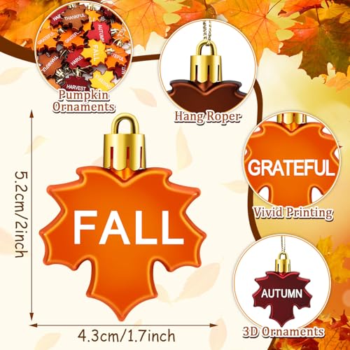 24pcs Fall Thanksgiving Tree Ornaments (24 Count)