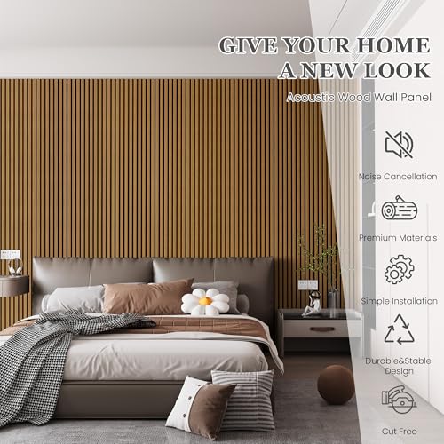 2 Pack Acoustic Wood Wall Panels (30.1 Sq Ft)
