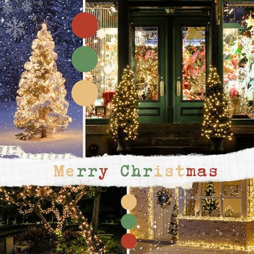 2pack 200LED Solar String Lights Outdoor Waterproof Warm White (2 Count)