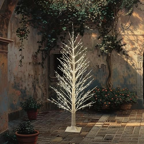 Lighted White Tree Willow 4FT 450 LED Fairy Lights
