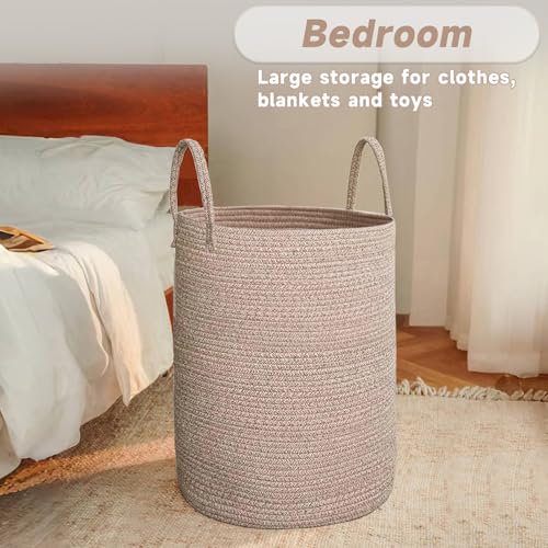 100L Cotton Rope Laundry Basket Hamper