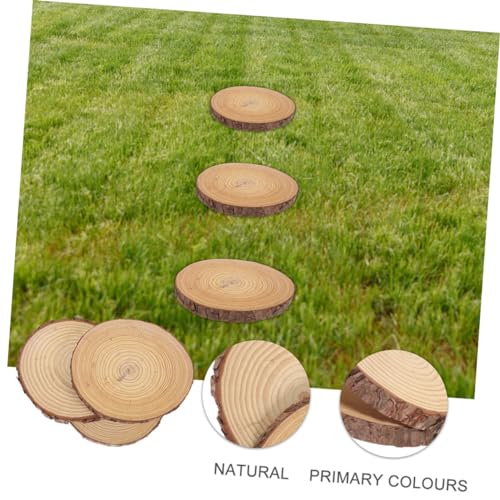 Wood Stepping Log Garden Stone Decorative Beige Wood Paver
