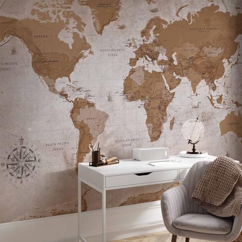 Wall Mural World Map 118x83 in (67.81 Sq Ft)