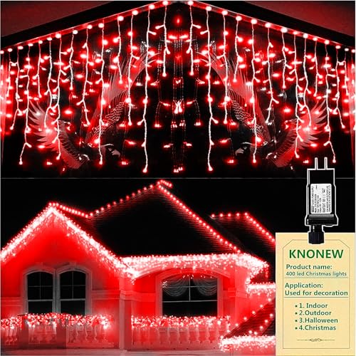 Christmas Lights Outdoor Decorations 33ft 400 LED Hanging Light