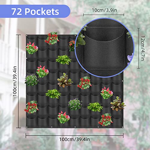 72 Pockets Hanging Planter Bags (72 Count)