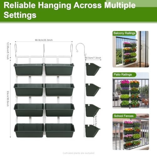 8 Pockets Vertical Planters