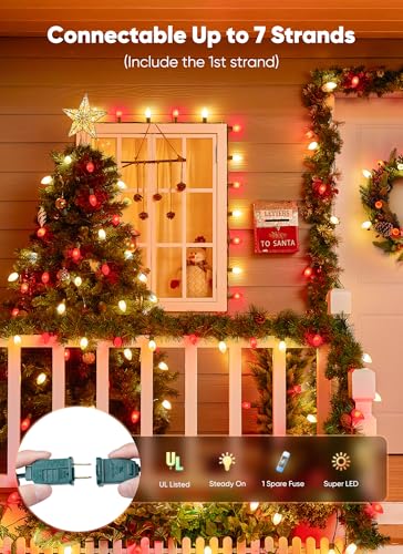 100Ft Christmas Lights Outdoor (100 Count)