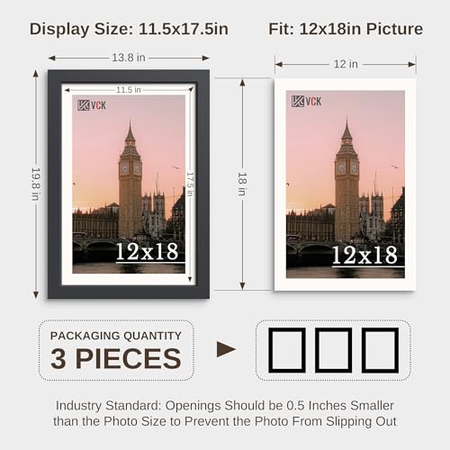 12x18 Picture Frames 3 Pack (3 Count)