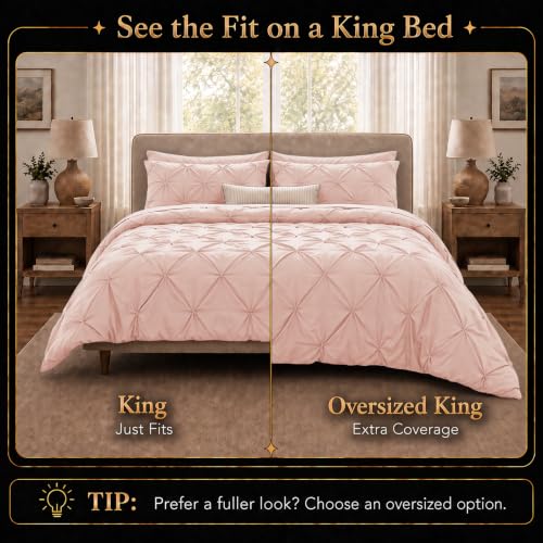 King Size Comforter Set Peach Pink