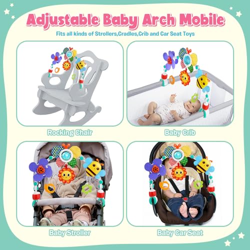 Adjustable Baby Crib Mobile for Bassinet and Car Seat