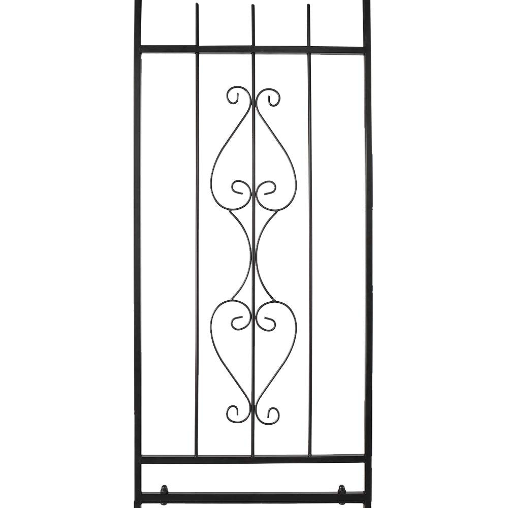 Black 7.5FT Steel Garden Arch Trellis for Climbing Vines & Roses