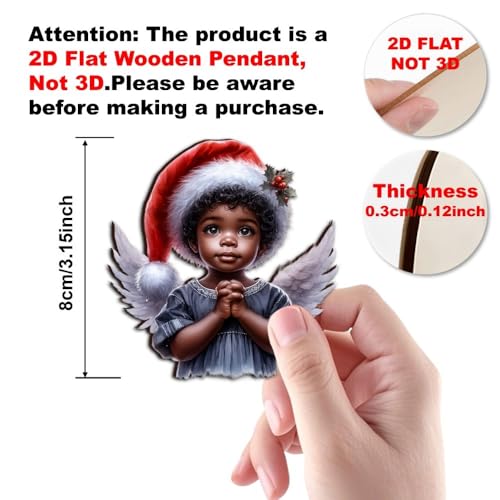 15pcs African American Black Angel Ornaments (15 Count)