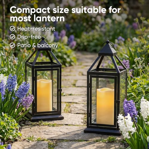 Waterproof Outdoor Flameless Candles with Timer (9 Count)