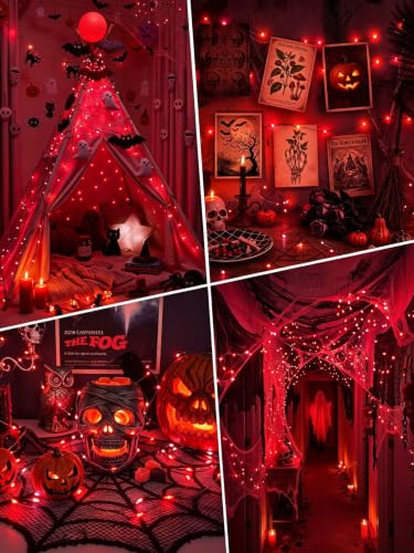 1 Pack Halloween Fairy Lights Battery Operated Timer