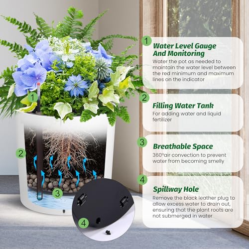 Tall Round Planter Set of 2 (2 Count)