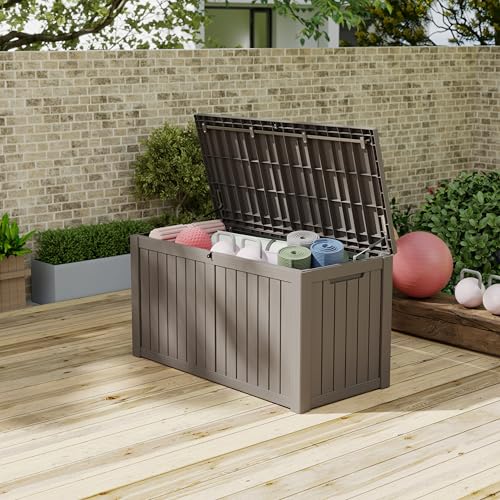 180 Gallon Outdoor Storage Box Waterproof Deck Box for Patio